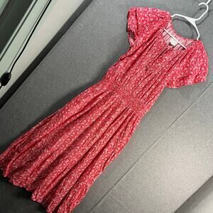 Destination 365 Regular Printed Short-Sleeve Midi Dress Red Abstract Size XS